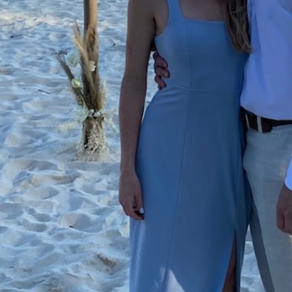 Used Show Me Your Mumu Paris steel blue maxi dress - Picture 2 of 4